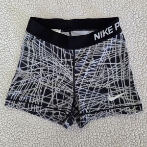 Nike Black and White Patterned Shorts